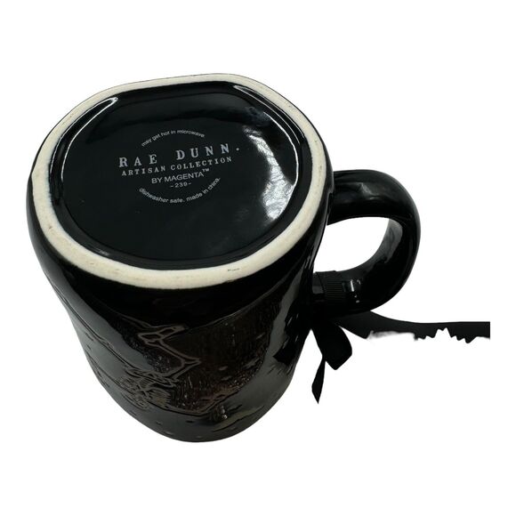 Rae Dunn Mug BONE TO BE WILD Black Halloween Skeleton Dancin Goth Witch New 2024 - Picture 10 of 11